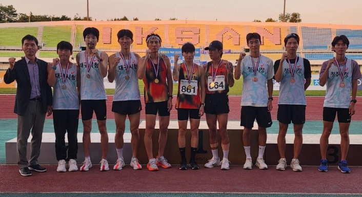 옥천군청 실업팀, 전국육상경기대회 10000m 단체전 2연패 쾌거