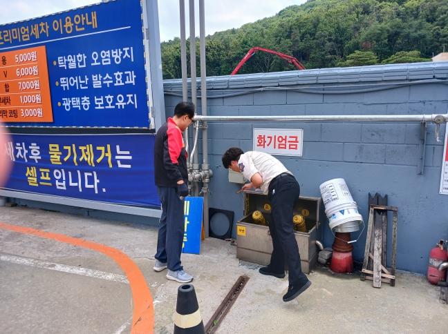 계양소방서, 하절기 셀프주유소 안전관리실태 점검