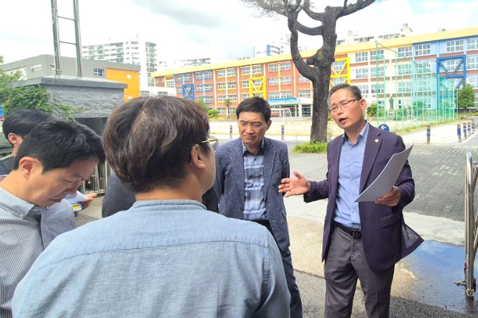 울산광역시의회 교육위원회 문석주 의원, (가칭) 약수 고등학교 일원 통학로 현장점검 실시