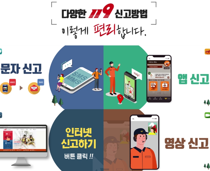 천안서북소방서, 누구나 쉽게 신고 가능한 ‘119 다매체 신고 서비스’홍보