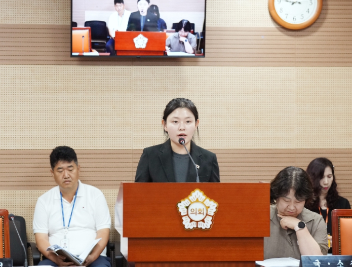 아산시의회 김미성 의원, 도시공원 내 공익 목적 행사에 상행위 허용 확대