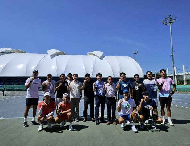 전국 실업 테니스단, 당진시청 테니스팀과 합동 전지훈련