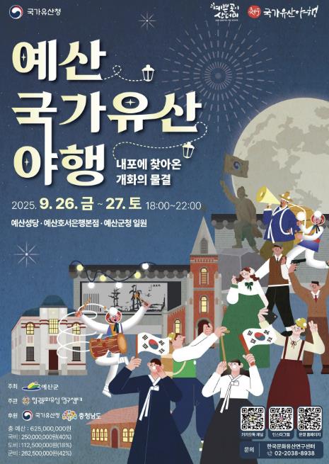 내포지역 개화의 상징 '예산성당·호서은행'에서 즐기는 예산 국가유산 야행 9월 개최