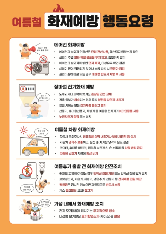강진소방서, “작은 실천으로 안전한 여름 나세요!”