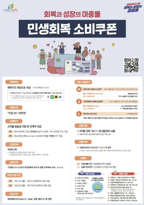 제천시, '민생회복 소비쿠폰' 콜센터 운영 시작