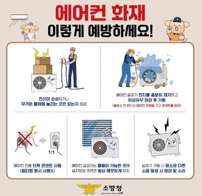 계양소방서, 에어컨 화재 예방수칙 홍보