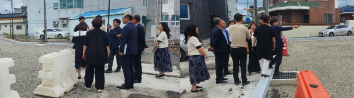 고성군의회 산업경제위원회, 성내 공영주차장 조성사업 현장 점검