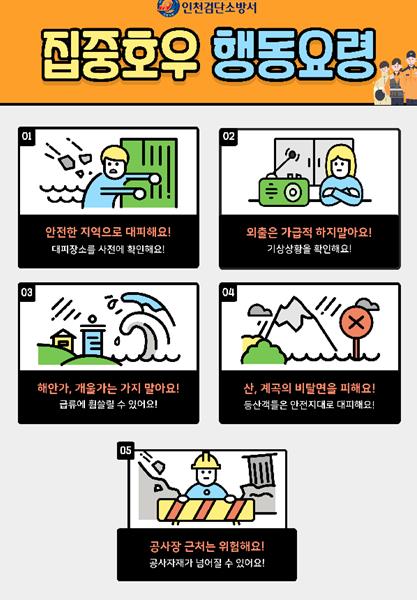 검단소방서, 집중호우 대비 행동요령 홍보