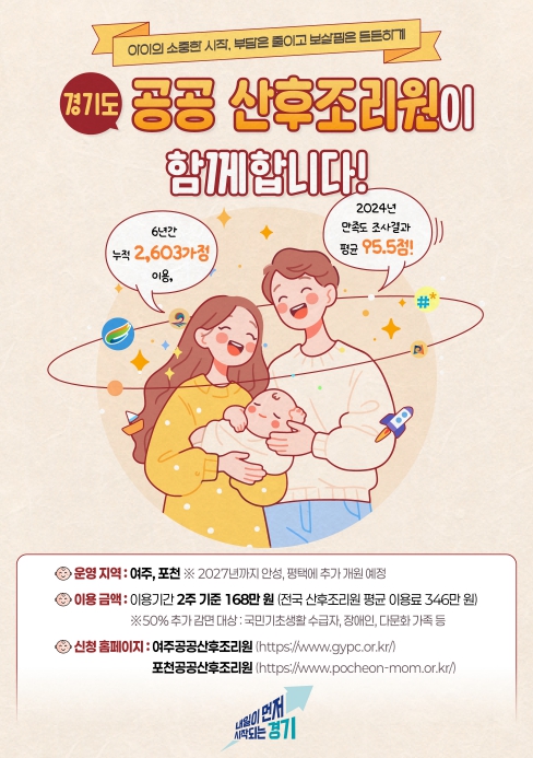 경기도 공공산후조리원 ‘인기 만점’…6년간 2,603가정 이용