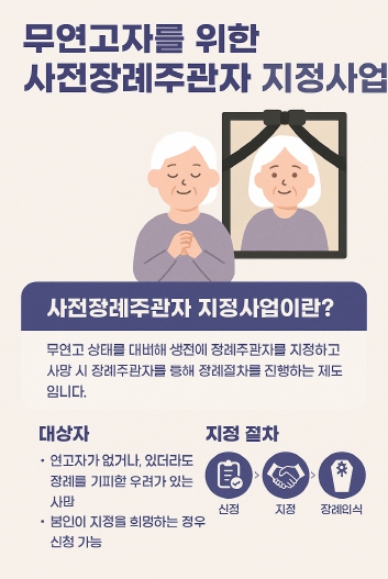 대전 중구, ‘사전장례주관자 지정사업’ 및 ‘사망자 유품정리사업’ 8월부터 본격 운영