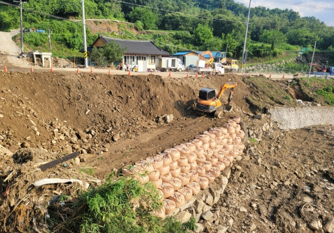 경남도, 군부대 합동 국도59호선 조기복구 총력