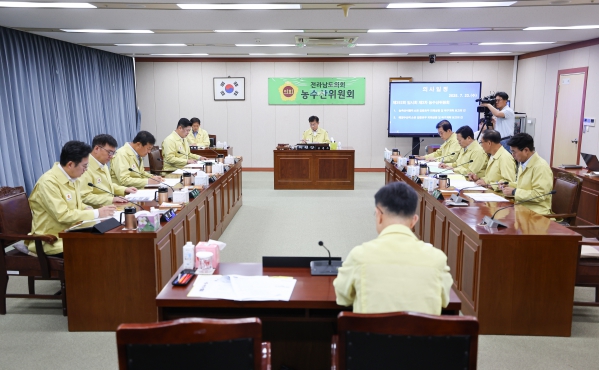 전남도의회 농수위, 집중호우 피해 점검 위한 긴급 상임위원회 개최