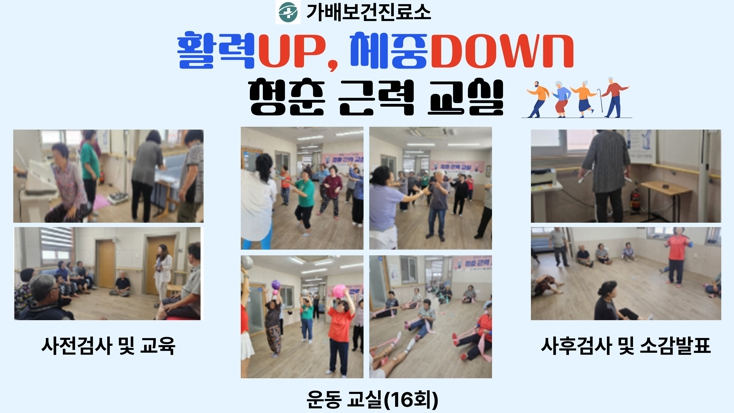 거제시 가배보건진료소 특성화 사업 '활력 UP! 체중 DOWN! 청춘 근력 교실'성황리에 마무리