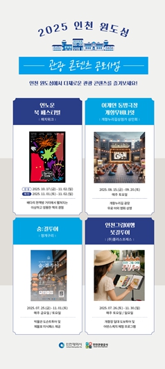 2025 인천 원도심 관광 콘텐츠 공모전, 4개 우수 콘텐츠 선정