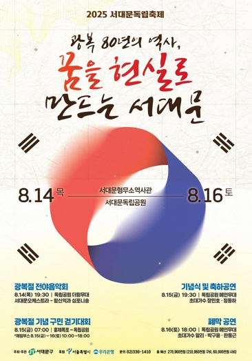 서대문구, 광복 80주년 기념 '2025 서대문독립축제' 그날의 감동 전한다