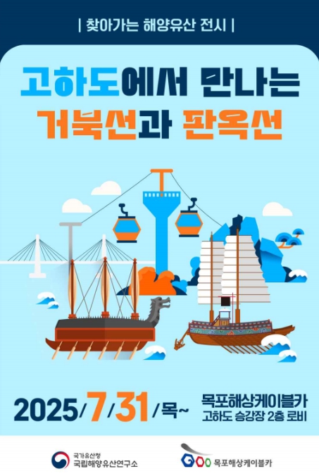 국가유산청, 목포 해상케이블카 고하도 승강장에서 '거북선·판옥선' 모형 만난다