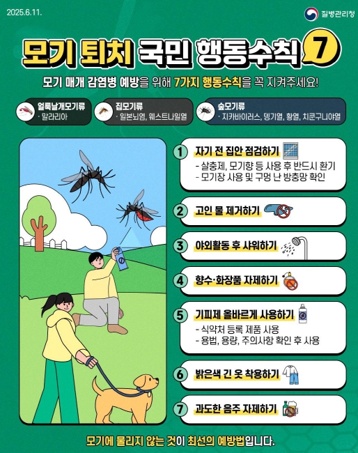 대구시 모기매개 감염병 주의보! 여름철 불청객 모기, 물리지 않는 게 최선