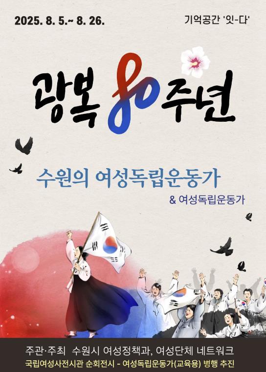 기억공간 '잇-다' 광복 80주년 기념 기획전시 '수원의 여성독립운동가'