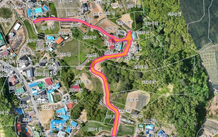 논산시, 지적재조사로 정비하는 사유지 마을길
