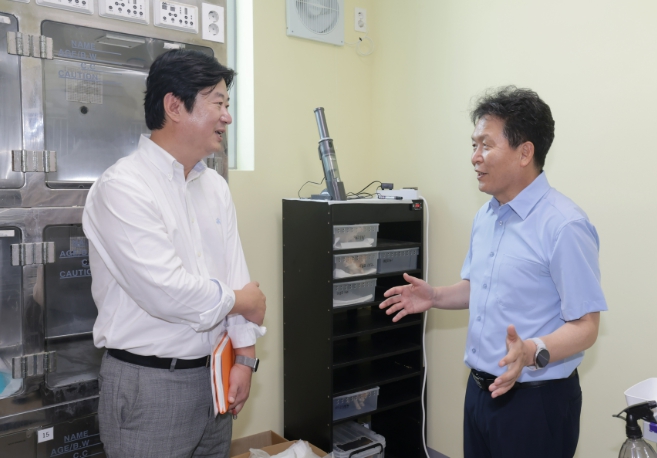 신병대 청주부시장, 반려동물 보호센터 신축현장 방문
