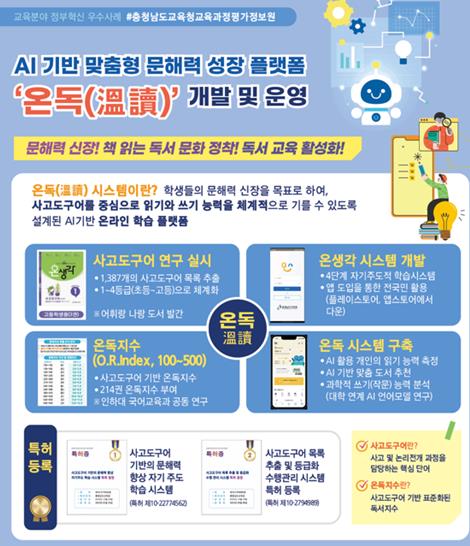 충남교육청, 2025년 교육분야 정부혁신 우수사례 경진대회 1위 “대상” 선정
