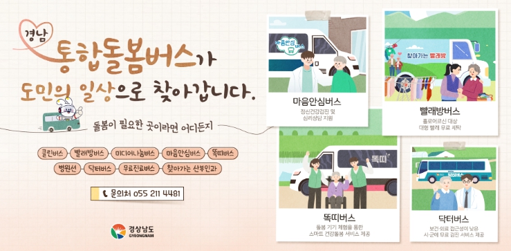 경남도, 함께 찾아가는 통합돌봄버스 하반기 본격 출발