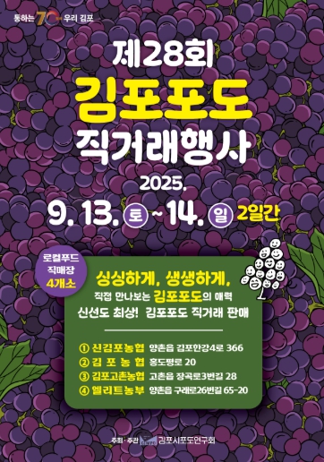 ‘제28회 김포포도 직거래장터’ 개최