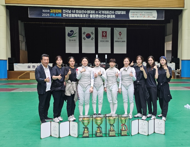 인천 중구청 펜싱팀, 제30회 김창환배전국남녀펜싱선수권대회 메달 4개 획득