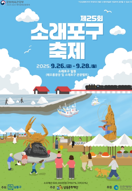 남동구 '생태‧역사‧문화' 어우러진 제25회 소래포구축제, 9월 26일 개막