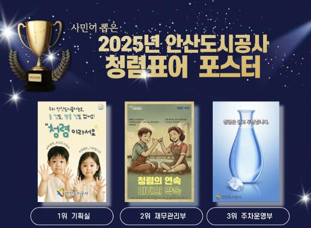 안산도시공사, '청렴표어 포스터 공모전' 성황리 마무리