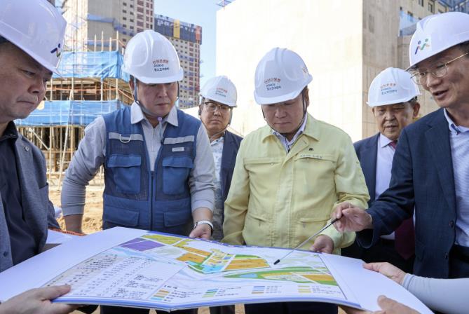 오세현 아산시장, 탕정지구 도시개발사업 현장 점검