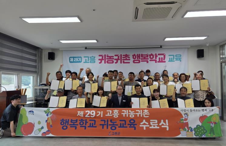 고흥군, 제29기 귀농귀촌 행복학교 귀농교육 수료식 성료
