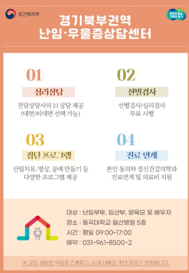 “이제 혼자가 아닙니다”경기북부권역 난임·우울증 상담센터, 마음건강 회복에 큰 성과