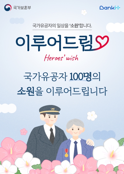 보훈부, 은행연합회와 국가유공자 소원 성취 프로젝트 대상자 100명 선정