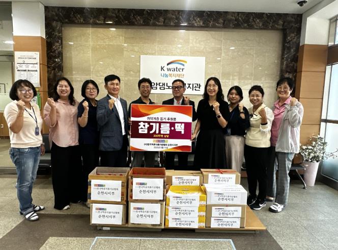 한국떡류가공협회 순천시지부, 참기름 130병 등 통 큰 기부
