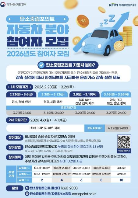 제천시, 2026년 탄소중립포인트제 운영 … 에너지 절약한 만큼 보상 받으세요