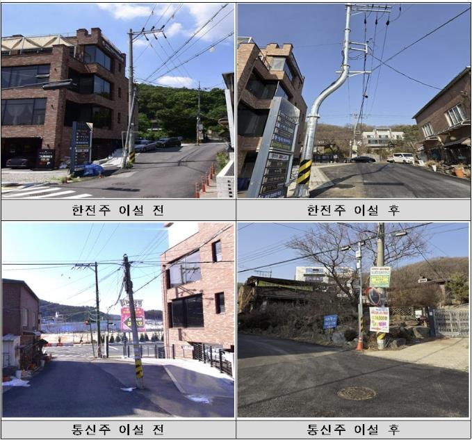 의왕시, 학현마을회관 주변 한전주‧통신주 이설 완료