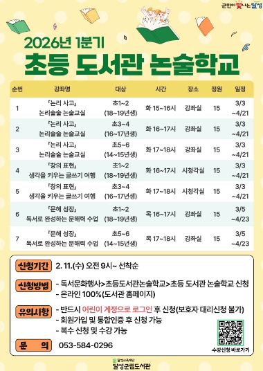 달성군립도서관, 지역 교육 거점으로 ‘우뚝’ 14개 강좌 가동