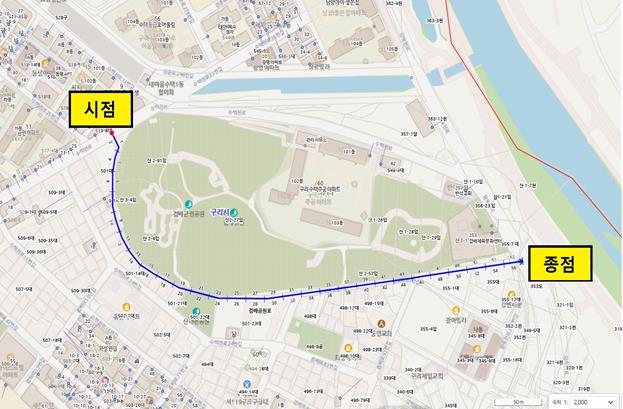 구리시, 수택E구역 신규 도로명 '검배공원로' 고시