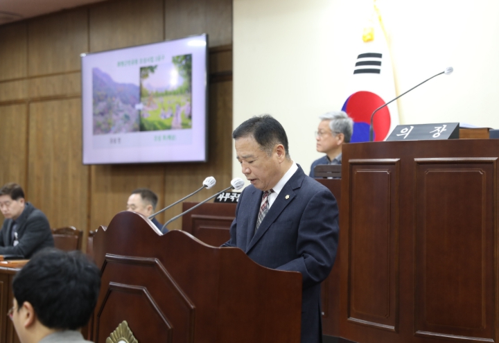 부산 북구의회 정기수의원, 화명근린공원 2공구 및 무장애숲길 조성과 만덕 생활체육문화센터 건립의 차질없는 추진촉구
