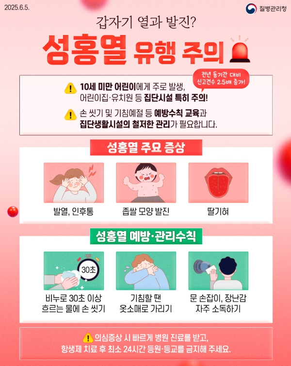 대구 남구보건소, 개학철 성홍열 예방수칙 실천 당부