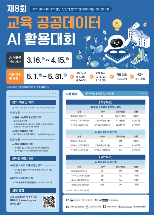 전북특별자치도교육청 ‘제8회 교육 공공데이터 AI활용대회’개최