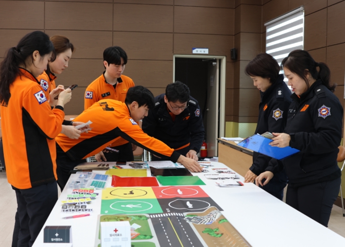 가평소방서, 다수사상자 발생대비 ‘1분기 임시의료소 설치·운영훈련’ 실시