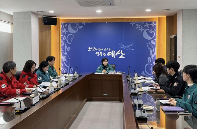 예산군보건소, 산림 인접 의료기관 대상 산불대피 도상훈련 실시