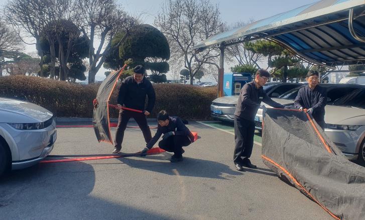 안성시, EV공용차량 충전시설 화재진압 대응훈련 실시