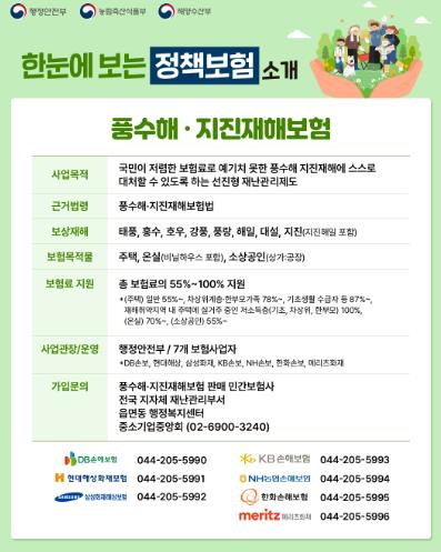 거제시 여름철 태풍‧호우 대비, 풍수해‧지진 재해보험으로 미리 준비하세요