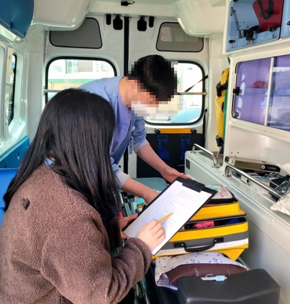 의정부시 보건소, 관내 구급차 관리실태 현장점검