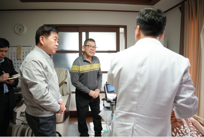 “환자가 있는 곳이 병원이 된다”…오영훈 제주도지사, 재택의료 현장 점검