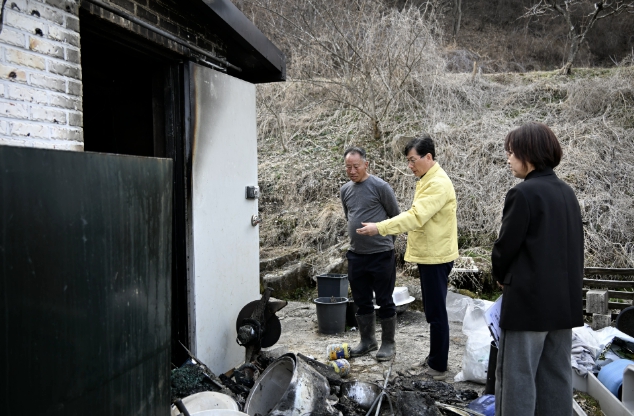 장수군, 주택화재 현장 방문