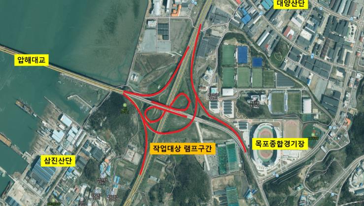 목포시, 압해대교 램프구간 노후 가로등 LED로 전면 교체
